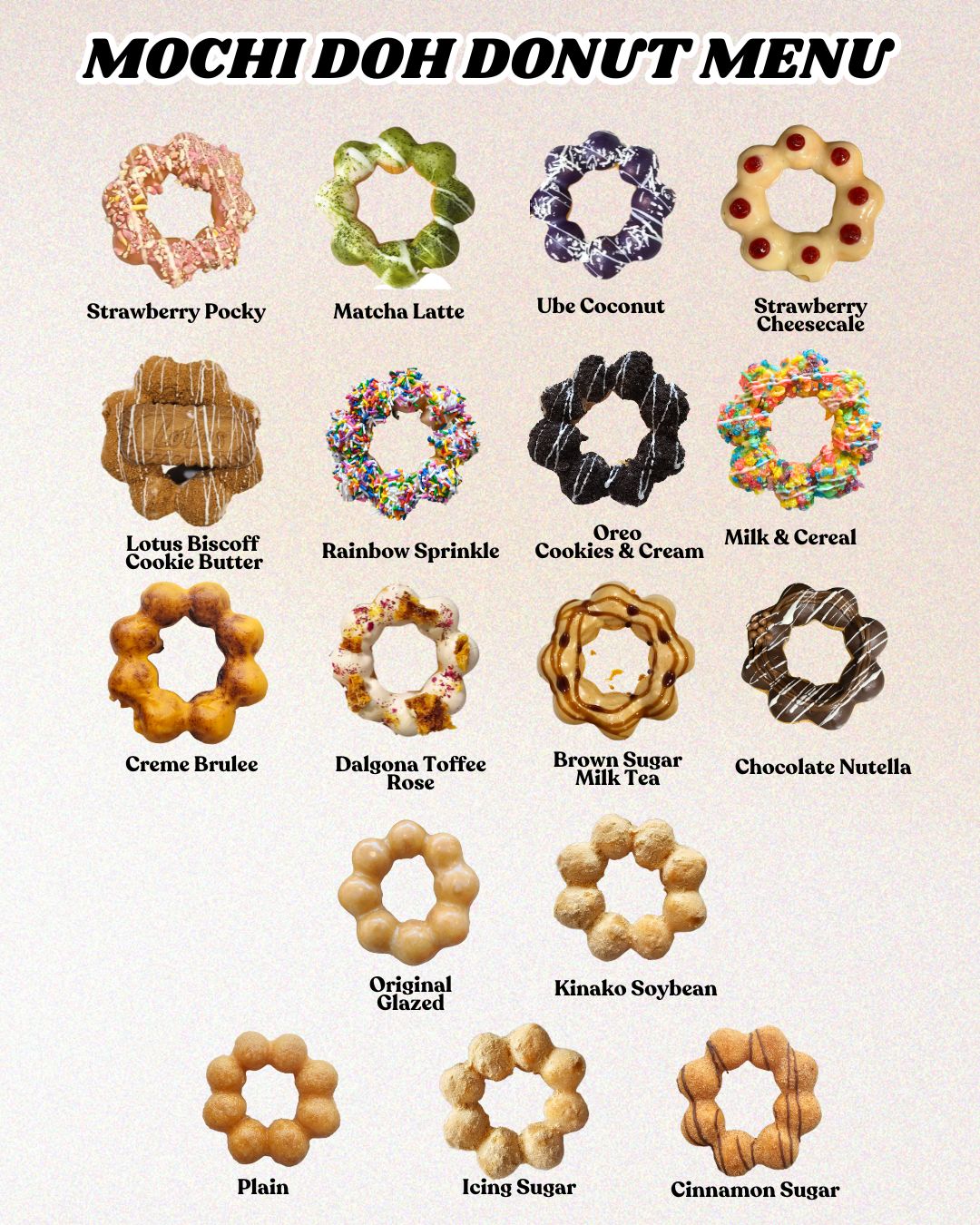 Half Dozen (6) Mochi Donuts
